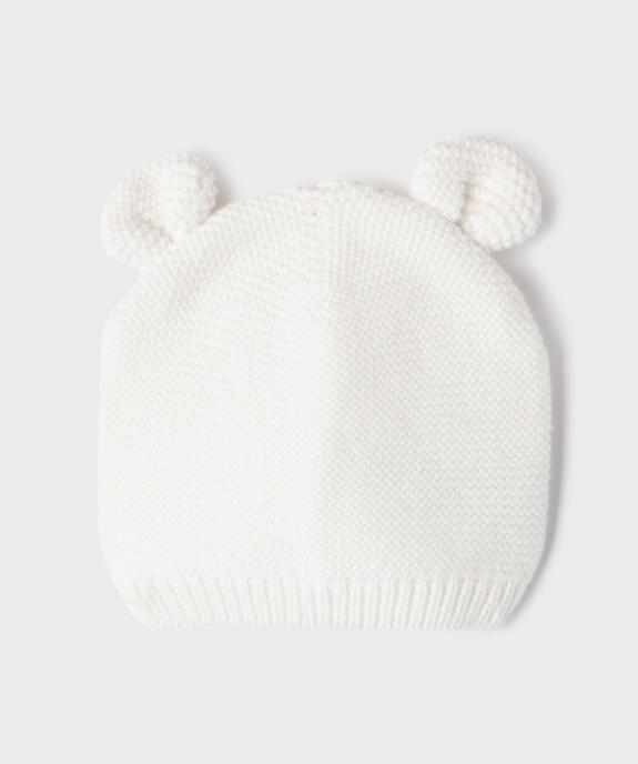 Bonnet de naissance avec oreilles vue1 - GEMO(BB COUCHE) - GEMO
