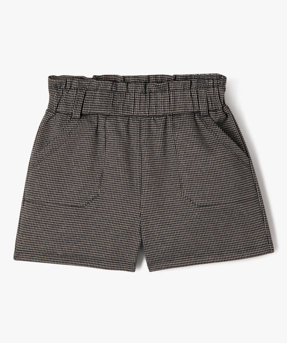 Short à motif pied de poule scintillant fille vue1 - GEMO (ENFANT) - GEMO