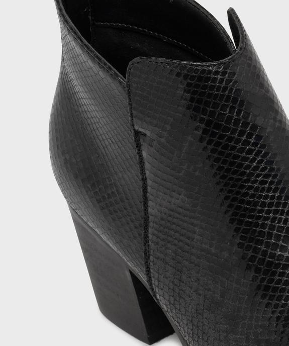 Boots santiags à talon cubain, bout pointu et tige texturée femme vue7 - FOLLOW ME - GEMO