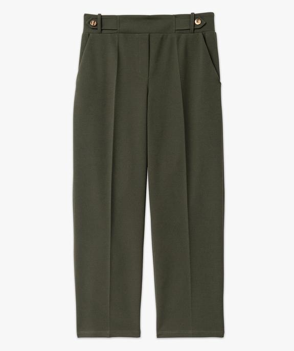Pantalon 7/8ème à plis en maille fluide femme vue4 - GEMO(FEMME PAP) - GEMO