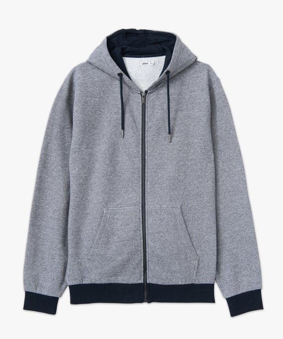 Sweat zippé à capuche homme vue7 - GEMO 4G HOMME - GEMO