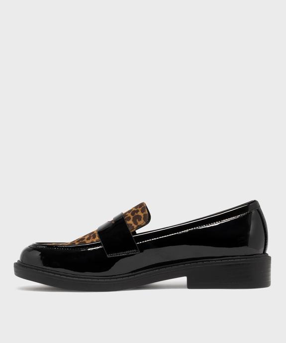 Mocassins vernis avec dessus à motif léopard femme - Follow Me vue4 - FOLLOW ME - GEMO
