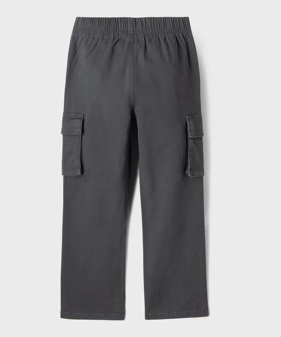 Pantalon cargo avec taille élastique garçon vue3 - GEMO (ENFANT) - GEMO