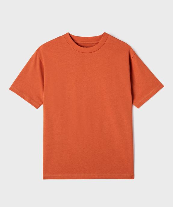 Tee-shirt uni à col rond garçon vue1 - GEMO (JUNIOR) - GEMO