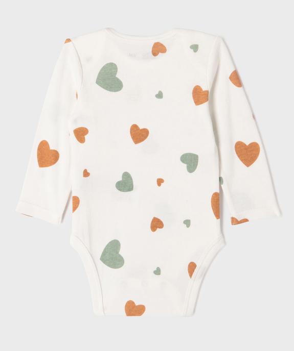 Bodies manches longues bébé fille avec col américain (lot de 3) vue9 - GEMO 4G BEBE - GEMO