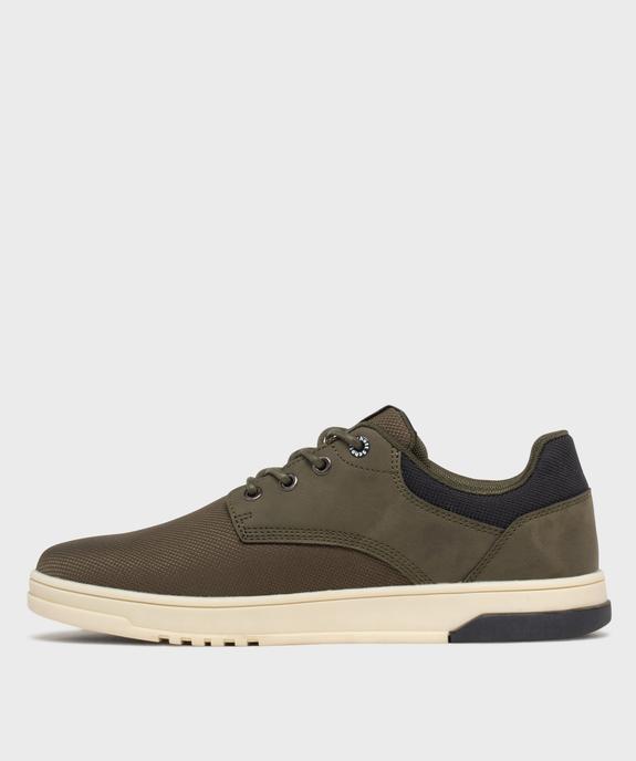 Baskets basses en toile texturé homme - Schott vue3 - SCHOTT - GEMO
