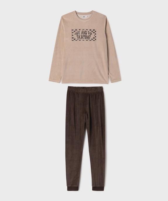 Pyjama en velours thème skate garçon vue1 - GEMO 4G GARCON - GEMO