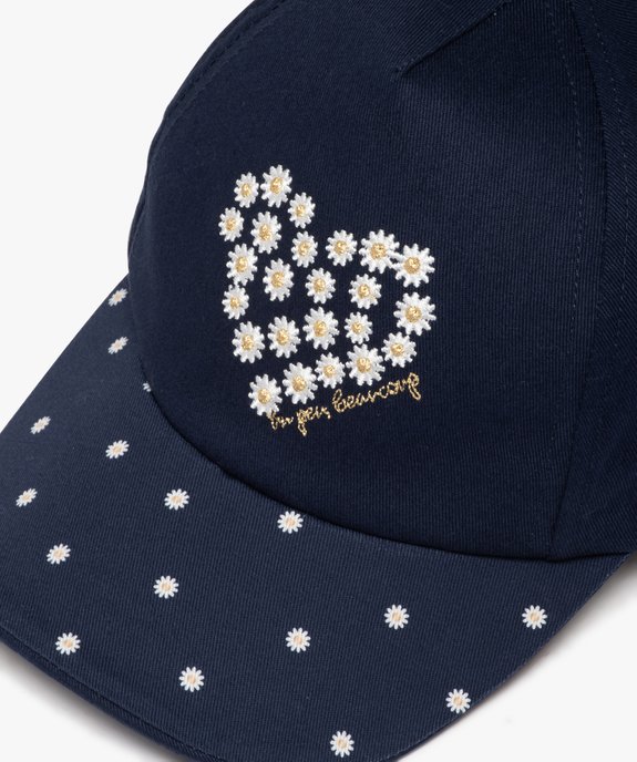 Casquette à motifs pâquerettes fille vue2 - GEMO 4G FILLE - GEMO