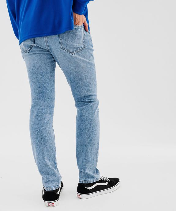 Jean droit en denim délavé homme vue3 - GEMO 4G HOMME - GEMO