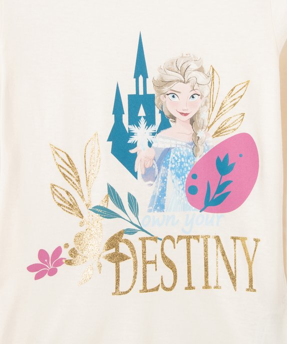 Tee-shirt fille avec motif pailleté La Reine des Neiges - Disney vue2 - REINE DES NEIGE - GEMO