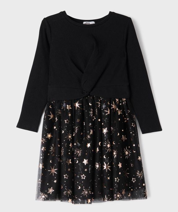 Robe avec jupe en tulle à motifs étoiles fille vue2 - GEMO (ENFANT) - GEMO