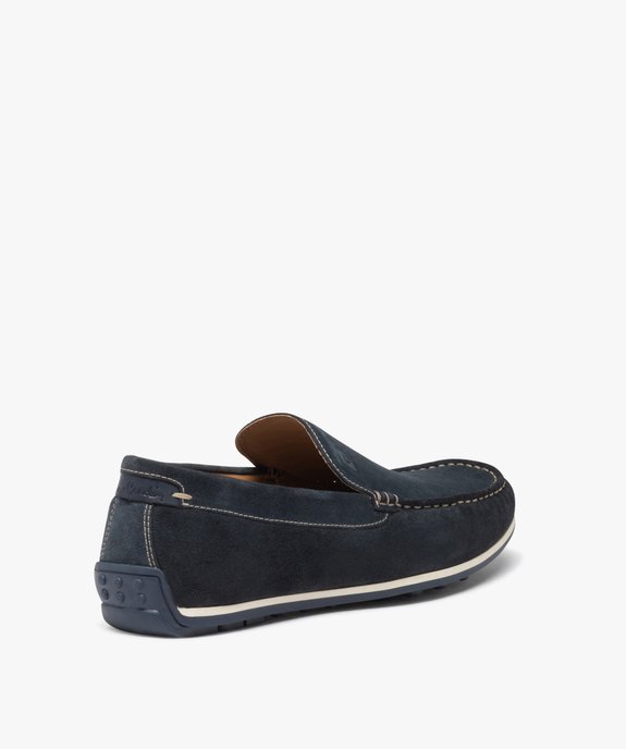 Mocassins homme unis en cuir suédé - Pierre Cardin D vue4 - PIERRE CARDIN D - GEMO