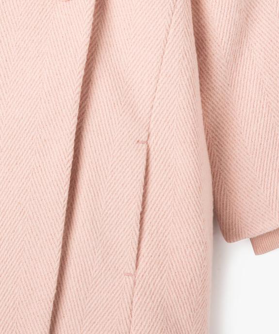 Manteau à capuche avec doublure peluche bébé fille vue3 - GEMO 4G BEBE - GEMO