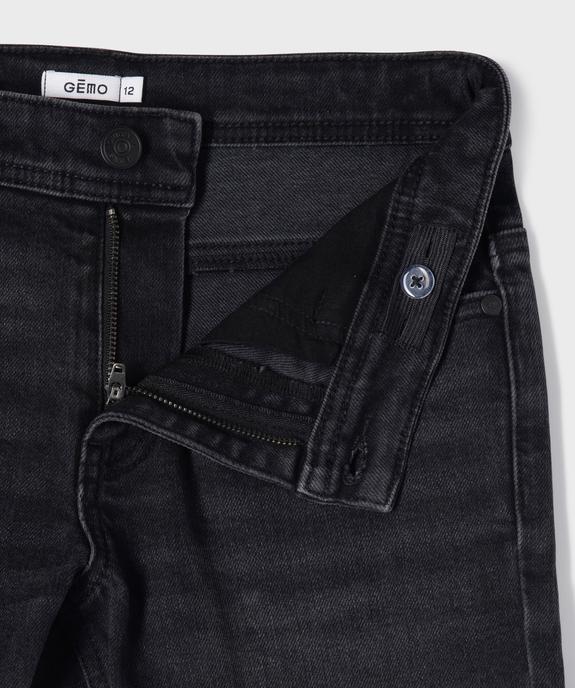 Bermuda en jean stretch coupe slim taille ajustable garçon vue6 - GEMO (JUNIOR) - GEMO