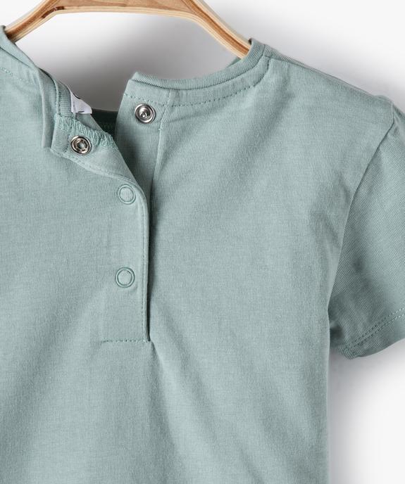 Tee-shirt bébé fille à manches courtes avec motif licorne vue4 - GEMO 4G BEBE - GEMO