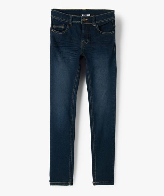 Jean garçon ultra skinny stretch avec plis aux hanches vue1 - GEMO (JUNIOR) - GEMO