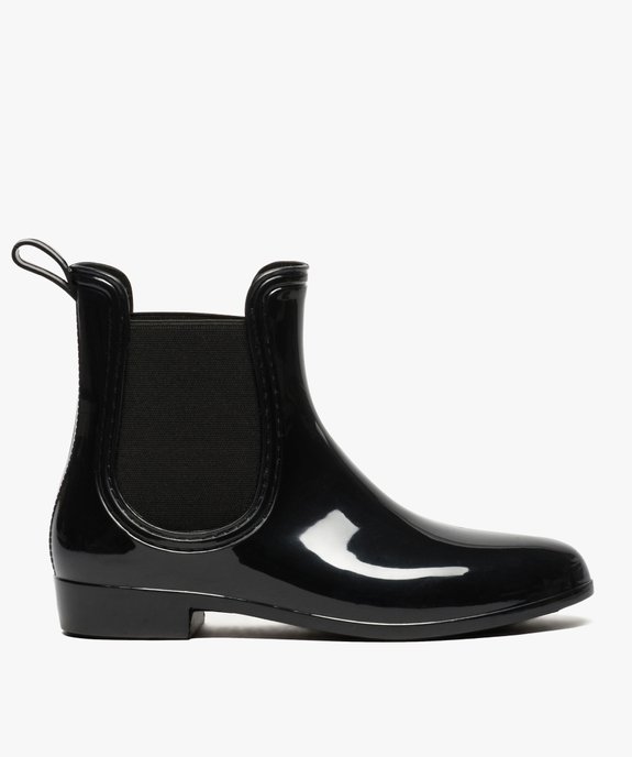 Bottes de pluie unies noires style chelsea boots vue1 - GEMO (EQUIPT) - GEMO