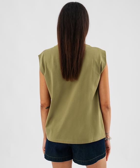 Tee-shirt sans manches avec strass et perles femme vue3 - GEMO(FEMME PAP) - GEMO