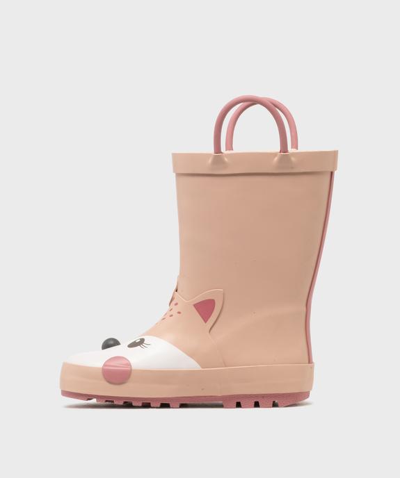 Bottes de pluie imprimé renard fille vue3 - LOVELY WINGS - GEMO