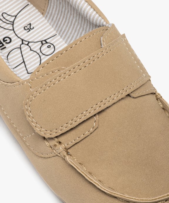 Mocassins garçon unis en suédine et à scratch vue6 - GEMO 4G GARCON - GEMO