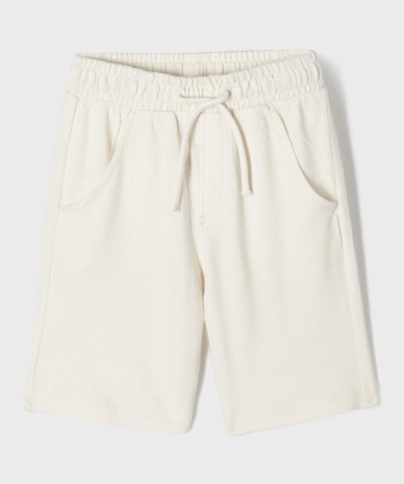 Short en coton coupe ample avec taille ajustable garçon vue1 - GEMO (ENFANT) - GEMO