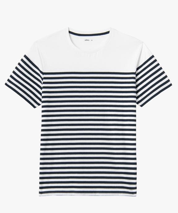 Tee-shirt homme rayé à manches courtes vue7 - GEMO (HOMME) - GEMO