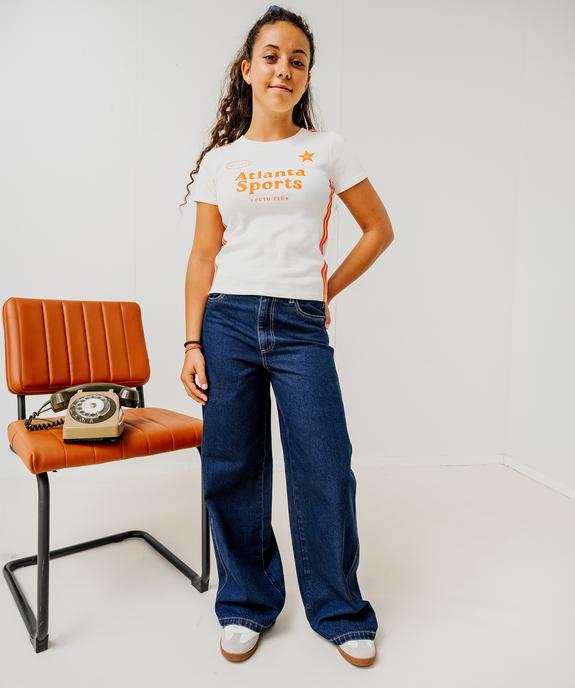Tee-shirt manches courtes style vintage fille vue6 - GEMO 4G FILLE - GEMO