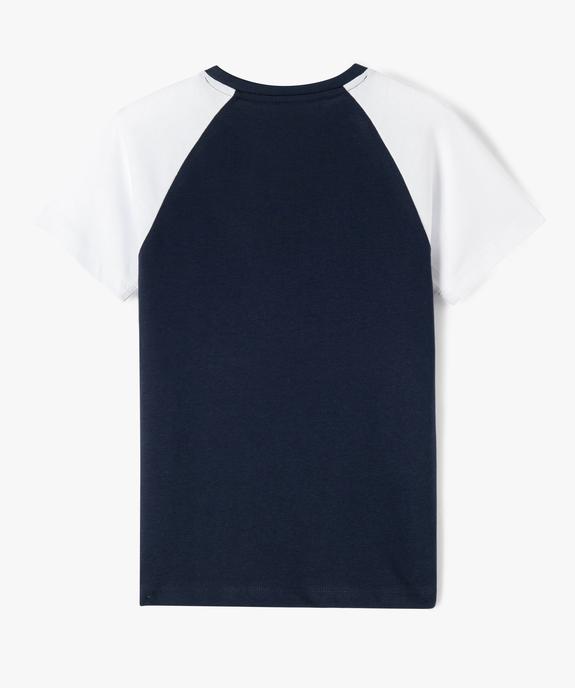 T-shirt manches raglan imprimé garçon vue3 - GEMO (ENFANT) - GEMO