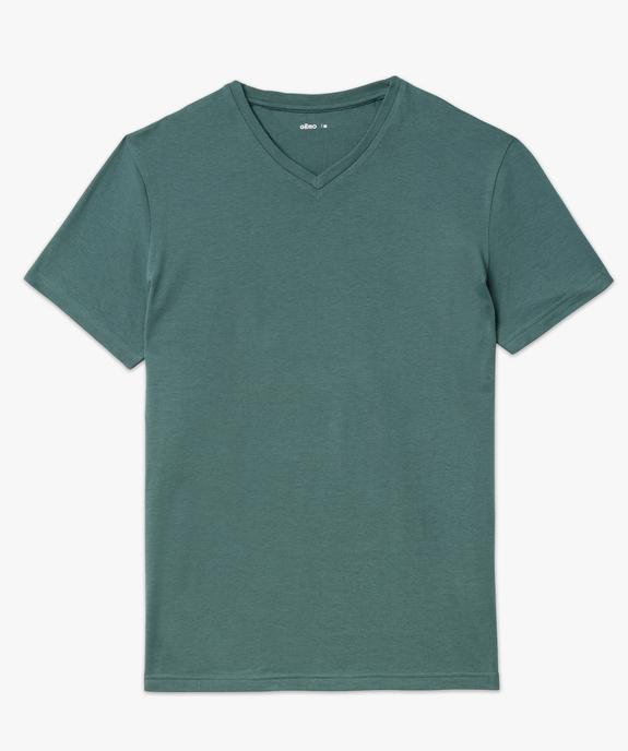 Tee-shirt à manches courtes et col V homme vue5 - GEMO 4G HOMME - GEMO