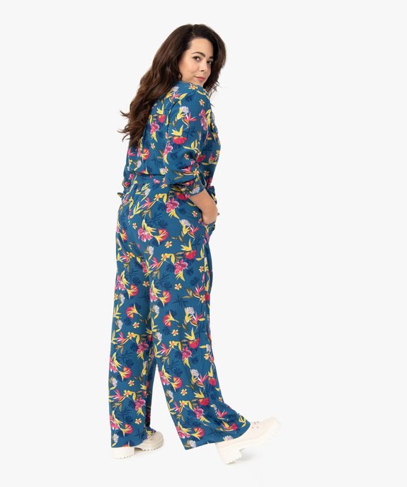 Combinaison pantalon femme grande taille à motifs fleuris vue3 - GEMO (G TAILLE) - GEMO