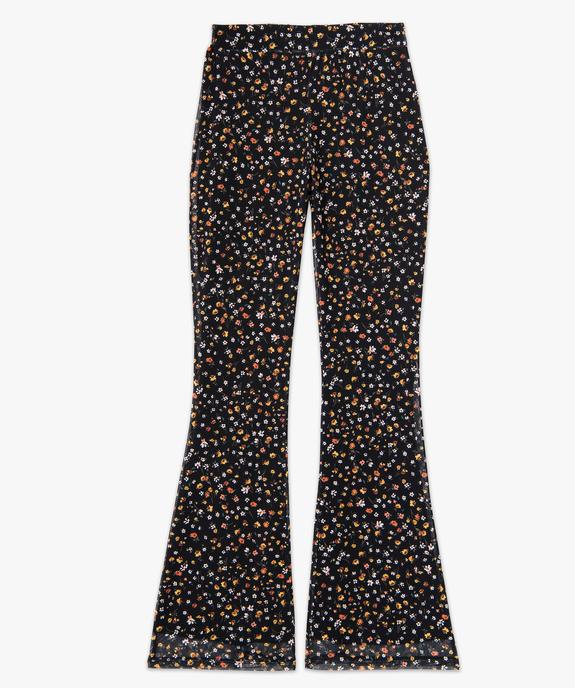 Pantalon flare en voile à motifs fleuris femme vue4 - GEMO(FEMME PAP) - GEMO