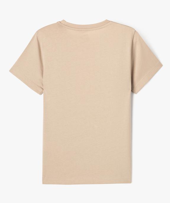 Tee-shirt imprimé style campus garçon vue4 - CAMPS GEMO FOR GOOD - GEMO