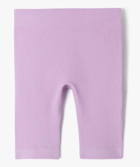Legging court en maille côtelée extensible fille vue1 - GEMO (ENFANT) - GEMO
