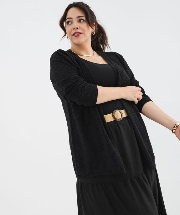 Gilet en maille fantaisie pailletée femme grande taille vue1 - GEMO (G TAILLE) - GEMO