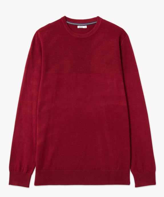 Pull en maille fine à col rond homme vue4 - GEMO 4G HOMME - GEMO