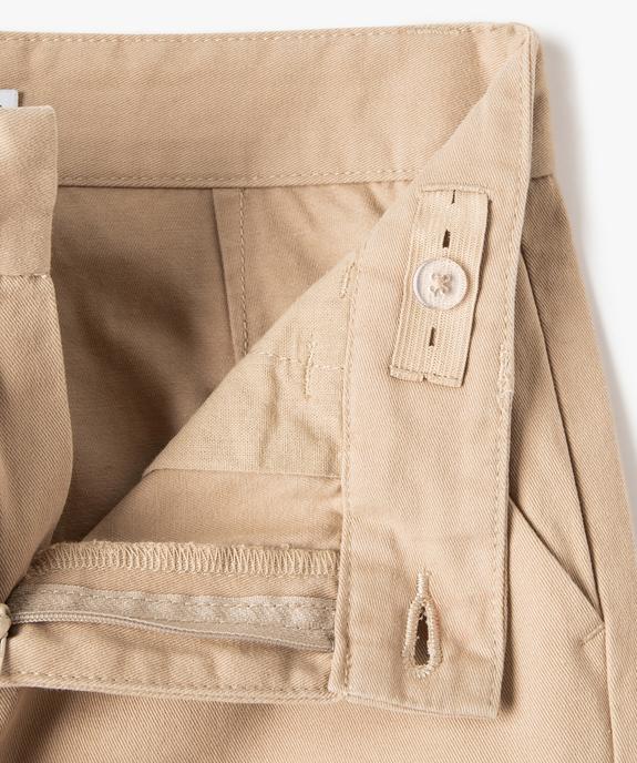 Pantalon chino uni garçon vue2 - GEMO 4G GARCON - GEMO