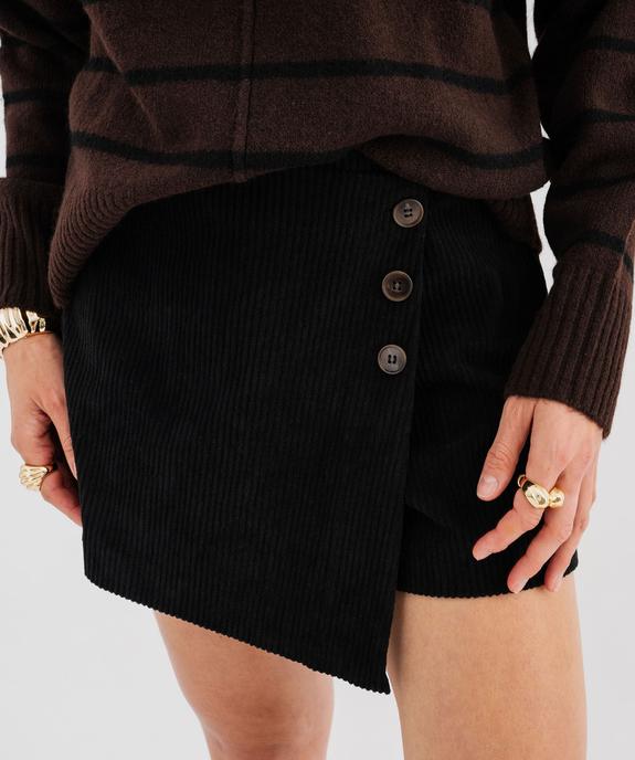 Jupe short en velours côtelé femme vue2 - GEMO(FEMME PAP) - GEMO