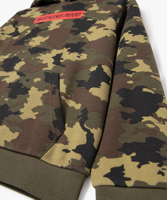 Sweat à capuche imprimé garçon vue3 - GEMO (JUNIOR) - GEMO