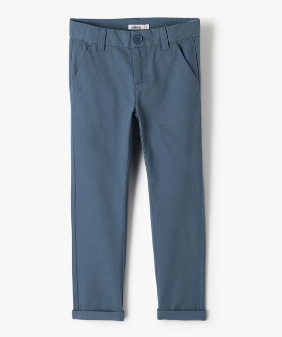 Pantalon chino 100% coton garçon vue1 - GEMO 4G GARCON - GEMO