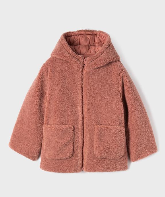 Manteau à capuche réversible fille vue5 - GEMO (ENFANT) - GEMO