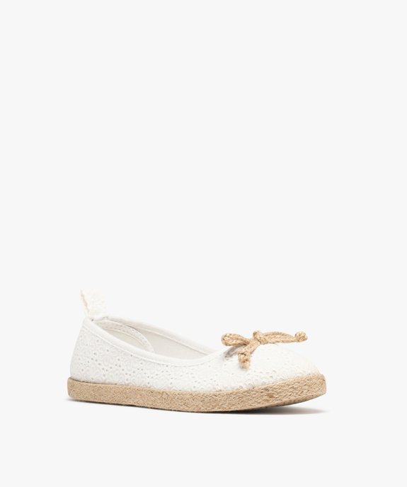 Ballerines en toile imprimée à semelle de corde femme vue3 - FOLLOW ME - GEMO
