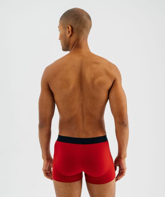 Boxers unis en coton extensible homme (lot de 2) vue2 - GEMO 4G HOMME - GEMO
