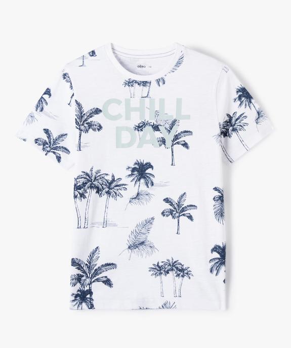 Tee-shirt imprimé manches courtes garçon vue2 - GEMO (JUNIOR) - GEMO