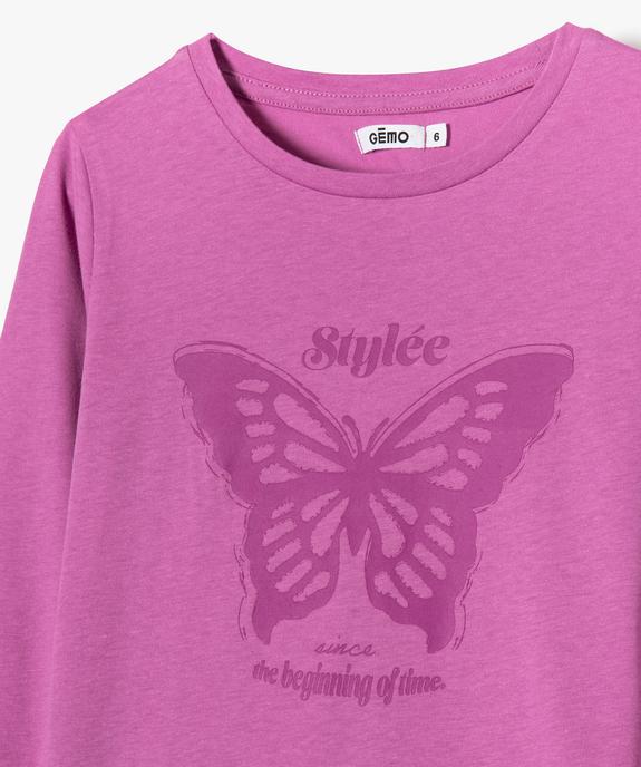 Tee-shirt à manches longues avec inscription fille vue2 - PREMIER PRIX BY GEMO - GEMO