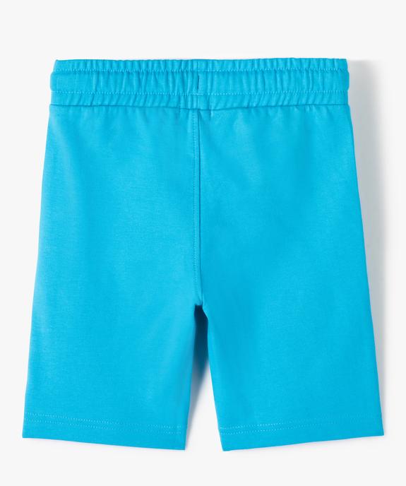 Bermuda garçon en maille unie à taille élastiquée vue3 - GEMO (ENFANT) - GEMO