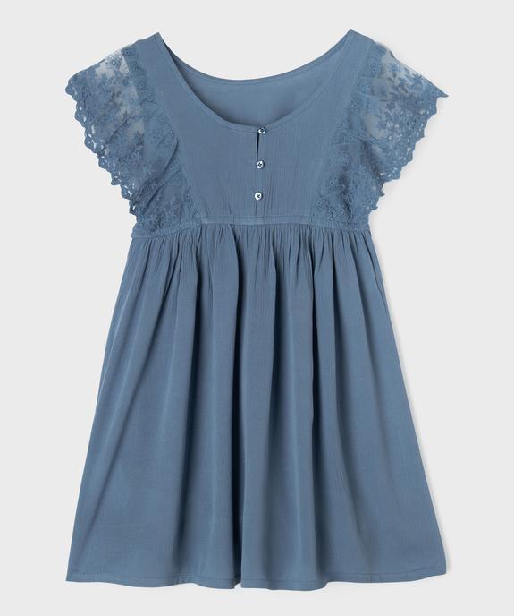 Robe sans manches fluide avec détails en dentelle fille vue3 - GEMO 4G FILLE - GEMO