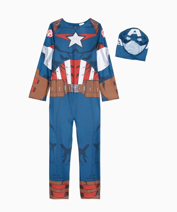 Déguisement enfant Captain America - Marvel (2 pièces : costume + cagoule masque) vue2 - MARVEL - GEMO