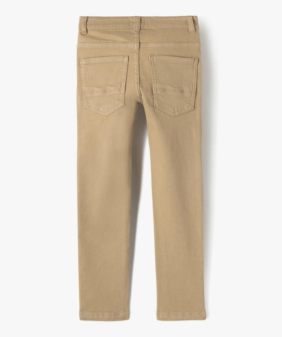 Pantalon chino slim 5 poches garçon vue4 - GEMO (ENFANT) - GEMO