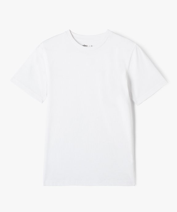 Tee-shirt à manches courtes uni garçon vue1 - GEMO (JUNIOR) - GEMO