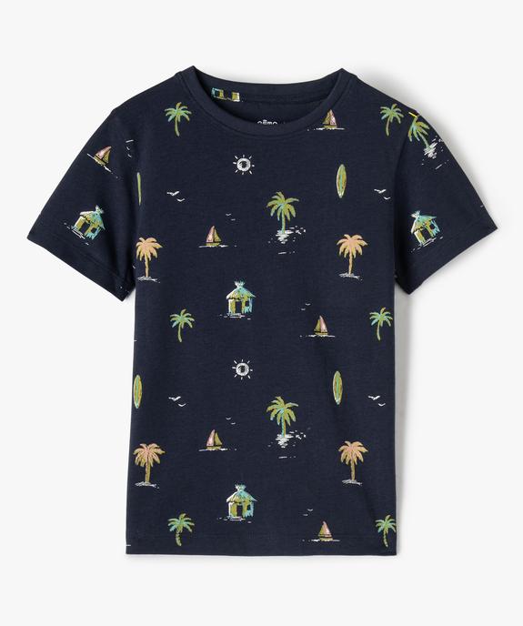 Tee-shirt garçon imprimé requins vue1 - GEMO (ENFANT) - GEMO